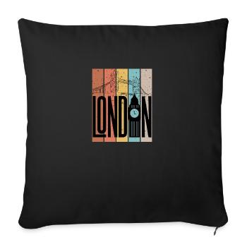 Couleur de Londre - Sofa pillowcase 17,3'' x 17,3'' (45 x 45 cm) - black - Front