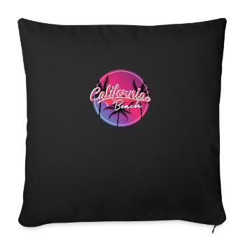 Californie Beach - Sofa pillowcase 17,3'' x 17,3'' (45 x 45 cm) - black - Front