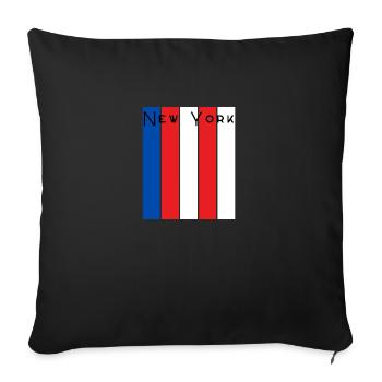 La ville de New York - Housse de coussin décorative 45 x 45 cm - noir - Devant
