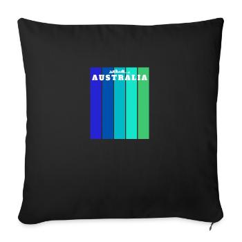 Australia - Sofa pillowcase 17,3'' x 17,3'' (45 x 45 cm) - black - Front