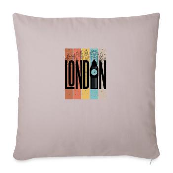 Color of London - Sofa pillowcase 17,3'' x 17,3'' (45 x 45 cm) - light taupe - Front