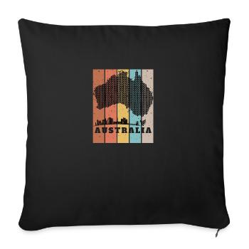 Farbe von Sydney - Sofakissenbezug 45 x 45 cm - Schwarz - Vorne