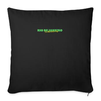 Rio Vibes, Marvelous Style - Perfect Gift for Braz - Sofa pillowcase 17,3'' x 17,3'' (45 x 45 cm) - black - Front