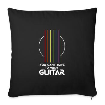 Guitarist saying you can't have too many guitars - Sofa pillowcase 17,3'' x 17,3'' (45 x 45 cm) - black - Front