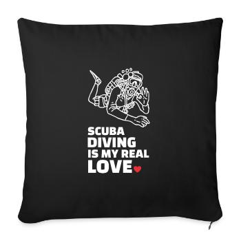 J’adore plonger - Housse de coussin décorative 45 x 45 cm - noir - Devant
