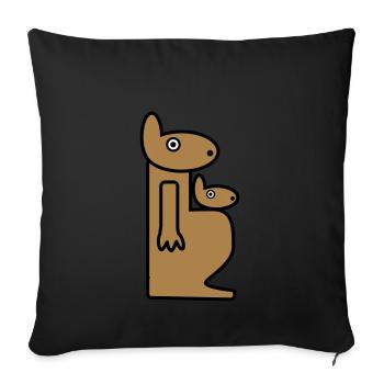 Kangaroo Pregnancy Pregnant Mother Baby Child - Sofa pillowcase 17,3'' x 17,3'' (45 x 45 cm) - black - Front