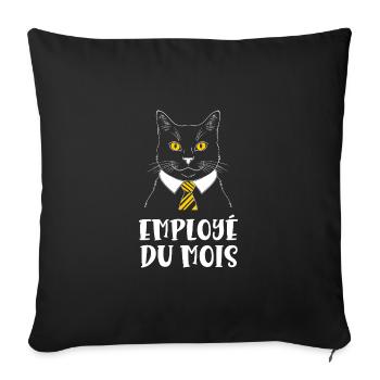 employé du mois - Housse de coussin décorative 45 x 45 cm - noir - Devant