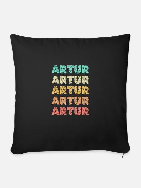 Artur Artur - Sofakissenbezug 45 x 45 cm - Schwarz
