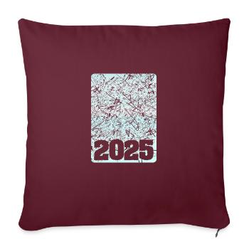 2025 - Sofakissenbezug 45 x 45 cm - Burgunderrot - Vorne