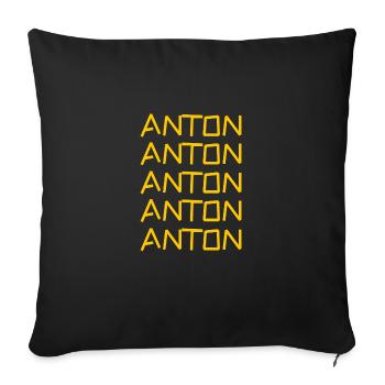 Anton - Housse de coussin décorative 45 x 45 cm - noir - Devant