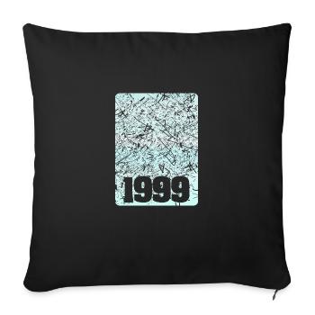 Graphique 1999 - Housse de coussin décorative 45 x 45 cm - noir - Devant
