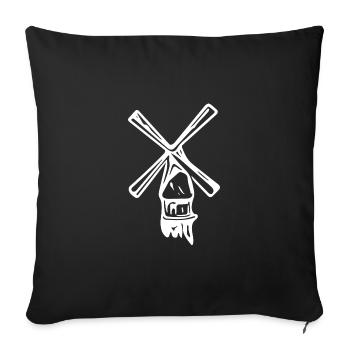 Vintage minimalist nostalgic windmill - Sofa pillowcase 17,3'' x 17,3'' (45 x 45 cm) - black - Front