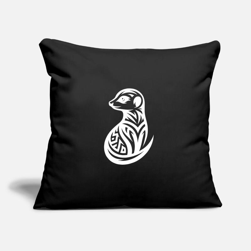 Putziges Erdmännchen im Tattoo Style Sofakissenbezug 45 x 45 cm