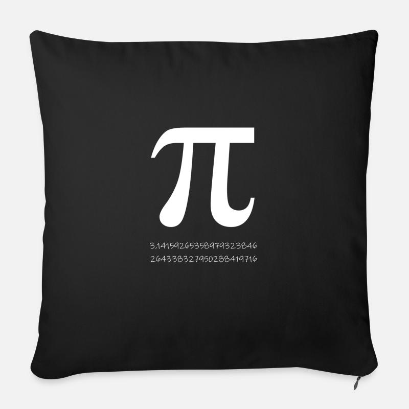 Pi - Sofakissenbezug 45 x 45 cm - Schwarz