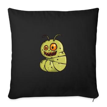 Worm Halloween Funny Zombie - Sofa pillowcase 17,3'' x 17,3'' (45 x 45 cm) - black - Front