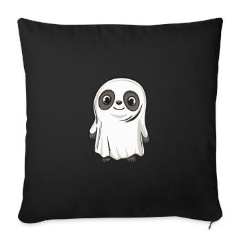 Sloth Halloween Funny Ghost - Sofa pillowcase 17,3'' x 17,3'' (45 x 45 cm) - black - Front