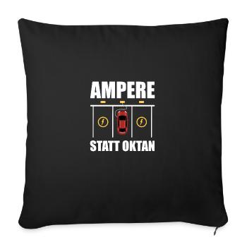 E-Auto Strom Energiewende Geschenk - Sofa pillowcase 17,3'' x 17,3'' (45 x 45 cm) - black - Front