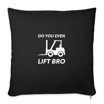 Forklift Saying Forklift Gift Warehouseman - Sofa pillowcase 17,3'' x 17,3'' (45 x 45 cm) - black - Front