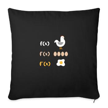 Math Derivation Chicken Student Teacher Gift - Sofa pillowcase 17,3'' x 17,3'' (45 x 45 cm) - black - Front
