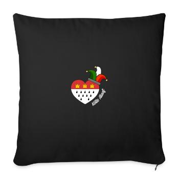 Kölle Alaaf Cologne Cathedral Carnival Kölsch - Sofa pillowcase 17,3'' x 17,3'' (45 x 45 cm) - black - Front