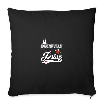 Carnival Prince Kölle Alaaf Cologne Carnival - Sofa pillowcase 17,3'' x 17,3'' (45 x 45 cm) - black - Front