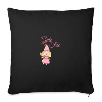 Gute Fee Märchenwesen Fabelwesen Fairy - Sofakissenbezug 45 x 45 cm - Schwarz - Vorne