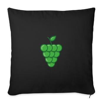 Weintrauben Obst Trauben - Sofakissenbezug 45 x 45 cm - Schwarz - Vorne