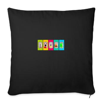 recharging batteries - Sofa pillowcase 17,3'' x 17,3'' (45 x 45 cm) - black - Front