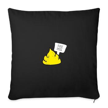 Putain de pisse, la façon directe de dire ce que tu penses. - Housse de coussin décorative 45 x 45 cm - noir - Devant