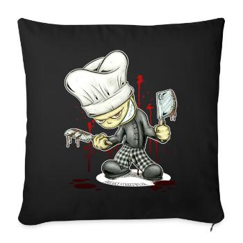 Kleiner Koch - Sofa pillowcase 17,3'' x 17,3'' (45 x 45 cm) - black - Front