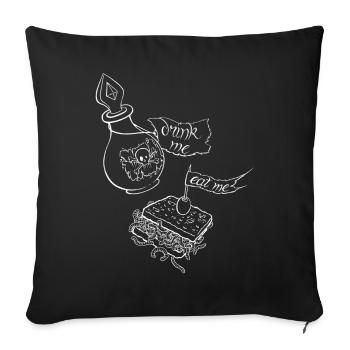 eat me drink me - Sofakissenbezug 45 x 45 cm - Schwarz - Vorne