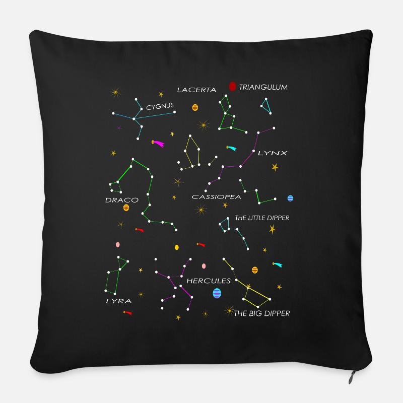 Konstellationen - Sofakissenbezug 45 x 45 cm - Schwarz