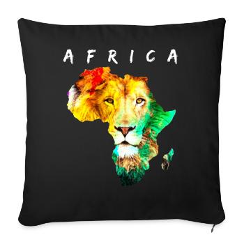 Afrique - Housse de coussin décorative 45 x 45 cm - noir - Devant