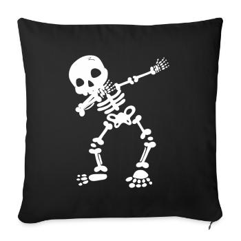 Dab Dance Skeleton I Dabbende Bones I Halloween - Housse de coussin décorative 45 x 45 cm - noir - Devant