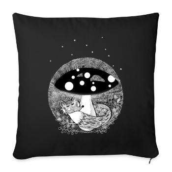Mignon petit renard - Housse de coussin décorative 45 x 45 cm - noir - Devant