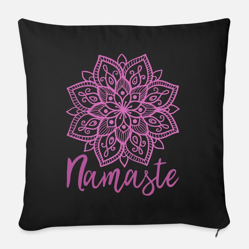 Namaste - Sofa pillowcase 17,3'' x 17,3'' (45 x 45 cm) - black