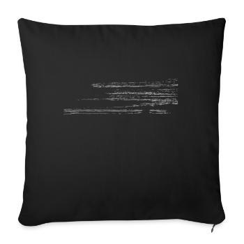Abstract motif - line / white - Sofa pillowcase 17,3'' x 17,3'' (45 x 45 cm) - black - Front