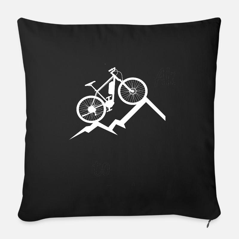 Alpenüberquerung Alpen Italien MTB - Sofakissenbezug 45 x 45 cm - Schwarz