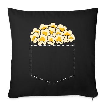 Popcorn - Sofakissenbezug 45 x 45 cm - Schwarz - Vorne