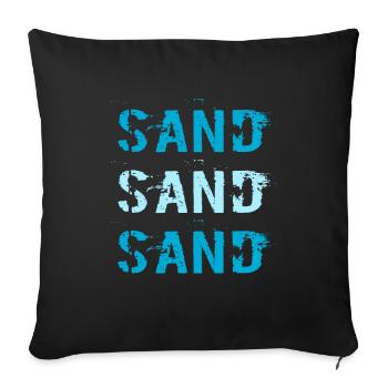 Sable sable / Été / Proverbes / Tendance - Housse de coussin décorative 45 x 45 cm - noir - Devant