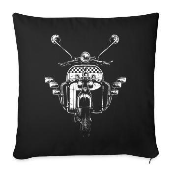 Scooter Roller Mod - Sofa pillowcase 17,3'' x 17,3'' (45 x 45 cm) - black - Front