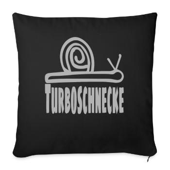 Turbo-escargot / Escargot / Tendance / Proverbes - Housse de coussin décorative 45 x 45 cm - noir - Devant