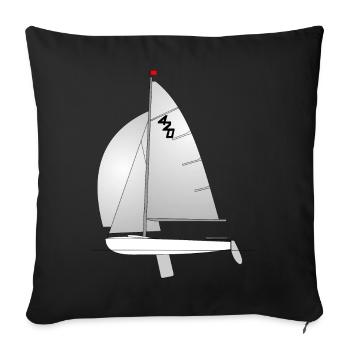 420 crack - Sofa pillowcase 17,3'' x 17,3'' (45 x 45 cm) - black - Front
