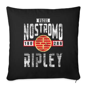 Alien Nostromo crew rank Ripley - Sofa pillowcase 17,3'' x 17,3'' (45 x 45 cm) - black - Front