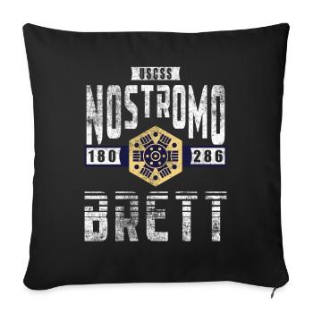 Alien Nostromo crew rank Brett - Sofa pillowcase 17,3'' x 17,3'' (45 x 45 cm) - black - Front