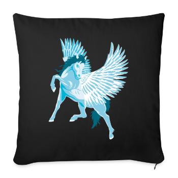 Pegasus Greek Mythology Winged Horse - Sofa pillowcase 17,3'' x 17,3'' (45 x 45 cm) - black - Front