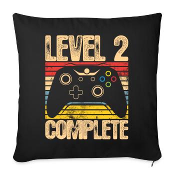 Contrôleur complet de niveau 2 - Housse de coussin décorative 45 x 45 cm - noir - Devant
