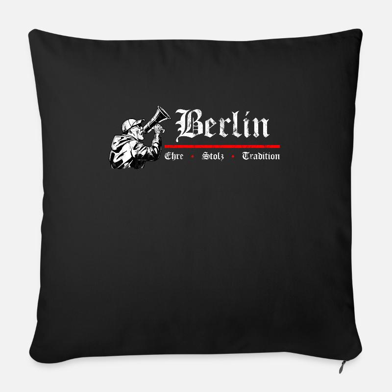 Berlin Ehre Stolz Tradition - Fussball - Sofakissenbezug 45 x 45 cm - Schwarz