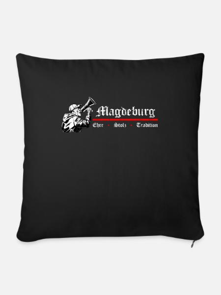 Magdeburg Ehre Stolz Tradition - Fussball - Sofakissenbezug 45 x 45 cm - Schwarz