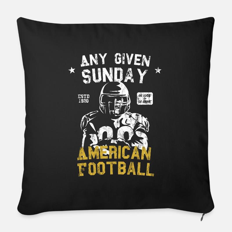 Any given Sunday - American Football - Sofakissenbezug 45 x 45 cm - Schwarz